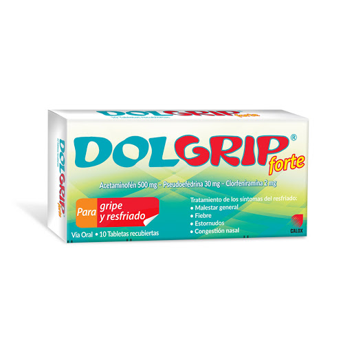 Dolgrip Forte Tab 500/30/2mg X 10 Calox 