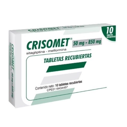 Crisomet Tab/rec 50mg/850mg X 10 