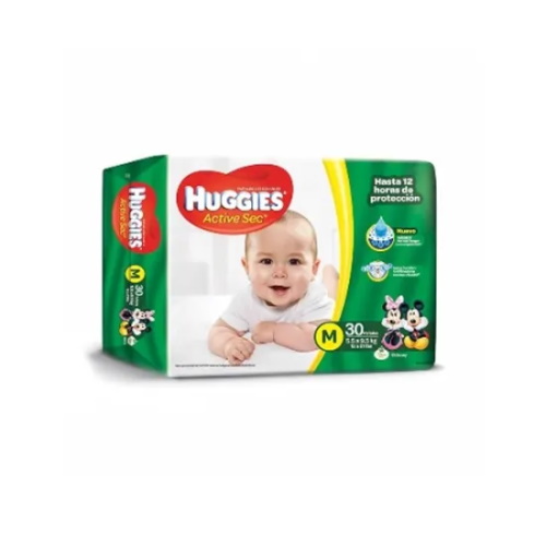 PaÑ Huggies Active Sec T/m 5.5-9.5 Kg X 30 