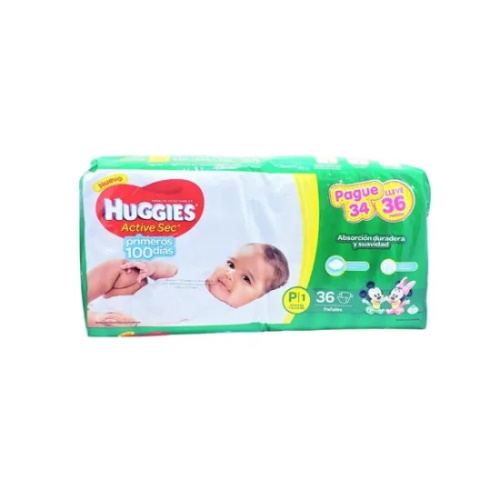 PaÑ Huggies Active Talla P X 36 