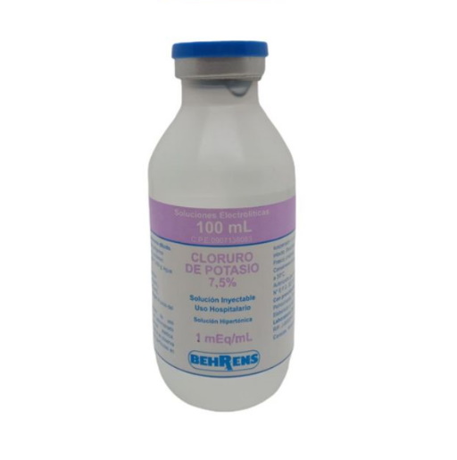Cloruro Potasio Sol Iny 7.5% X 100 Ml Behrens 