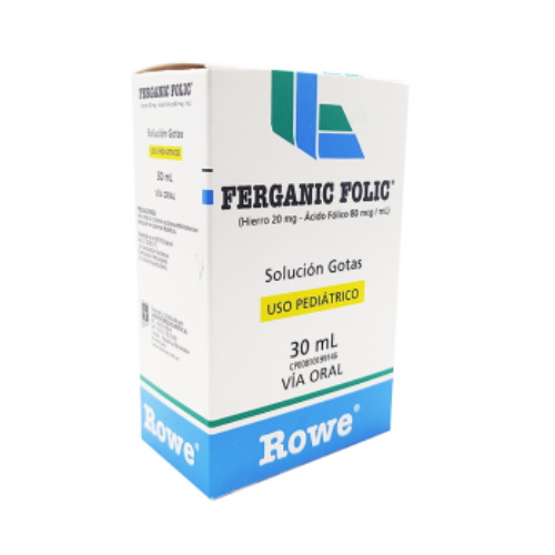 Ferganic Folic Gta 20 Mg/80 Mcg X 30 Ml Rowe 