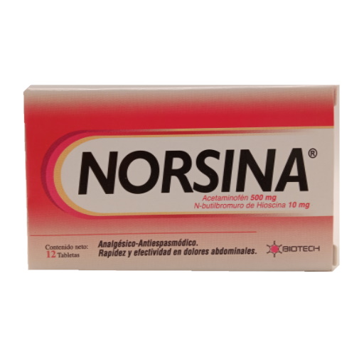 Norsina Tab 500mg/10mg X 12 