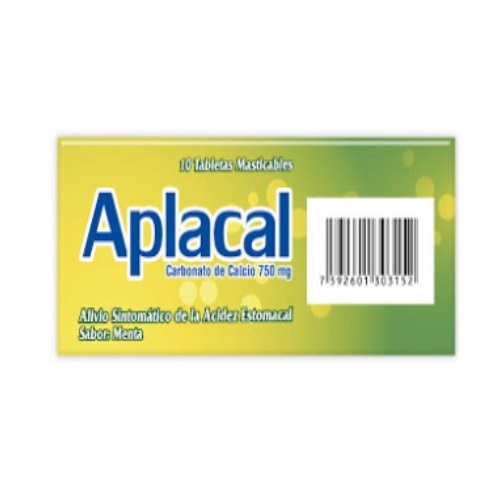 Aplacal Tab/mast S/menta 750 Mg X 10 Siegfried 