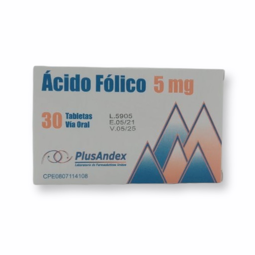 Acido Folico Tab 5 Mg X 30 Plusandex 
