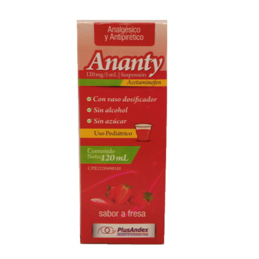 Ananty Jbe S/fresa 120 Mg/5ml X 120ml Plusandex 