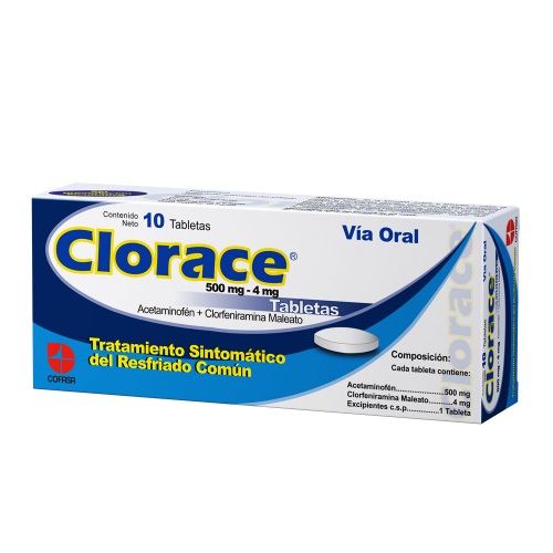 Clorace Cap 500 Mg/4 Mg X 10  Cofasa 