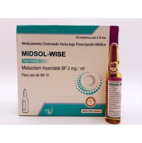 Midsol-wise 3mg/5ml X 1 Amp Im/iv Midazolam 