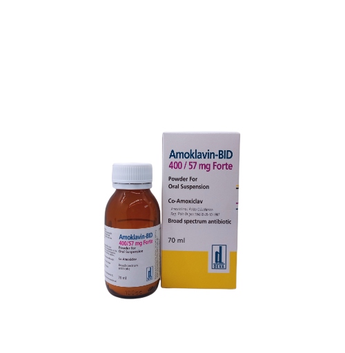 Amoklavin Bid Pvo Susp Forte 400mg/57mg X 70 Ml Deva 