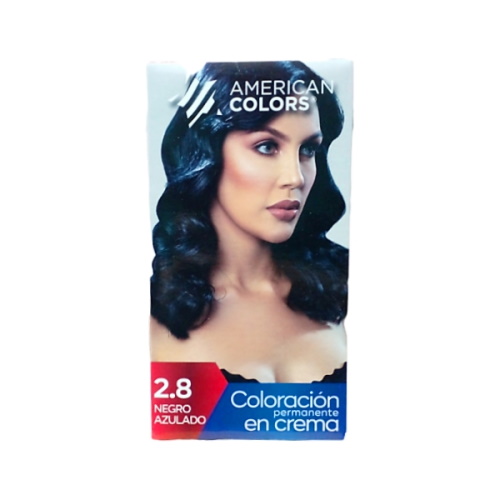 Kit D/tinte American Colors N/2.8 Light Negro Azulado 
