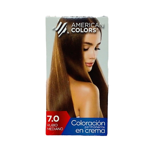 Kit D/tinte American Colors N/7.0 Rubio Mediano 